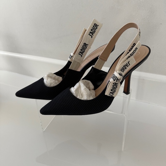 J'Adior Slingback Pump Black Technical Fabric - Picture 1 of 3